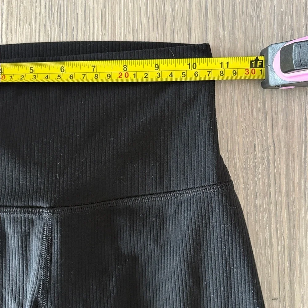 lululemon Wunder Train Ribbed Black Leggings Size 4 High Rise